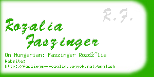 rozalia faszinger business card